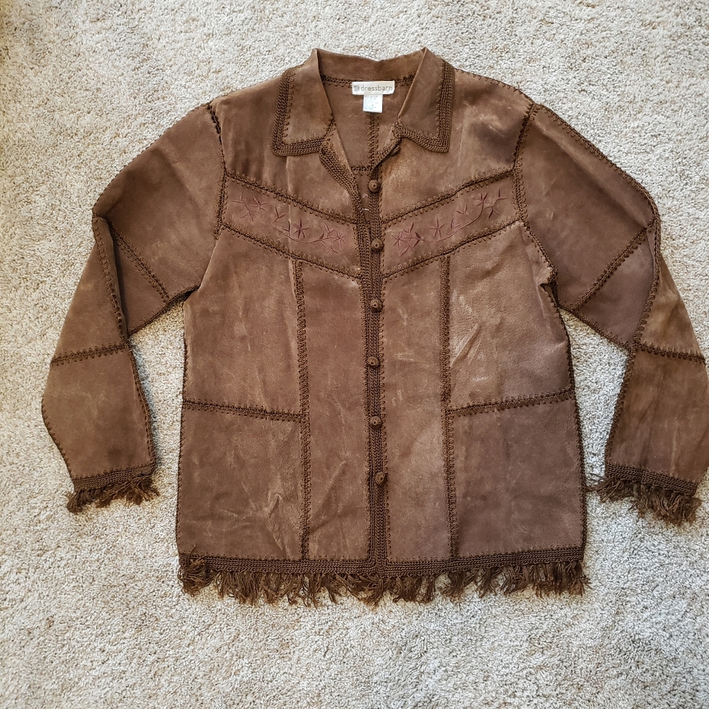 Dress Barn Brown Leather Jacket